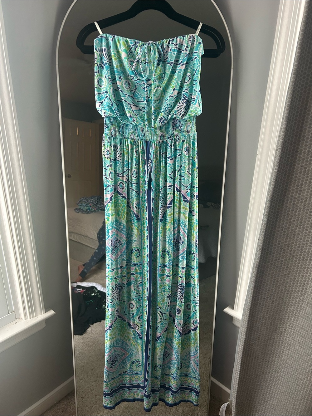 Lilly Pulitzer Marnie Strapless Maxi in Open Water Print - Picture 2 of 4